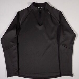 Skora Quarter Zip Pullover Mens L Black Qwick-Dry Running Long Sleeve Shirt